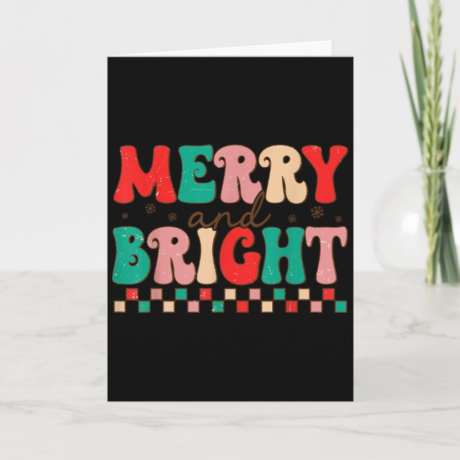 Carte Groovy Merry And Bright Christmas Matching Family  (Devant)