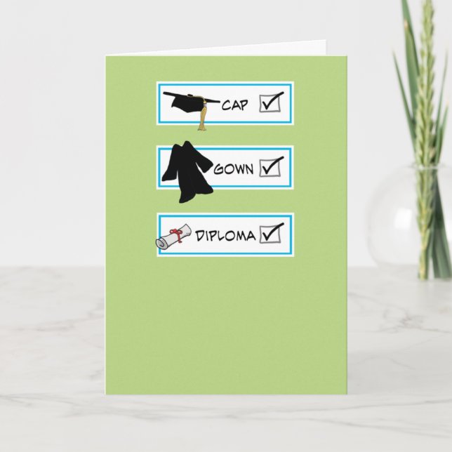 Carte Gros Cerveau drôle Bonne Graduation (Devant)