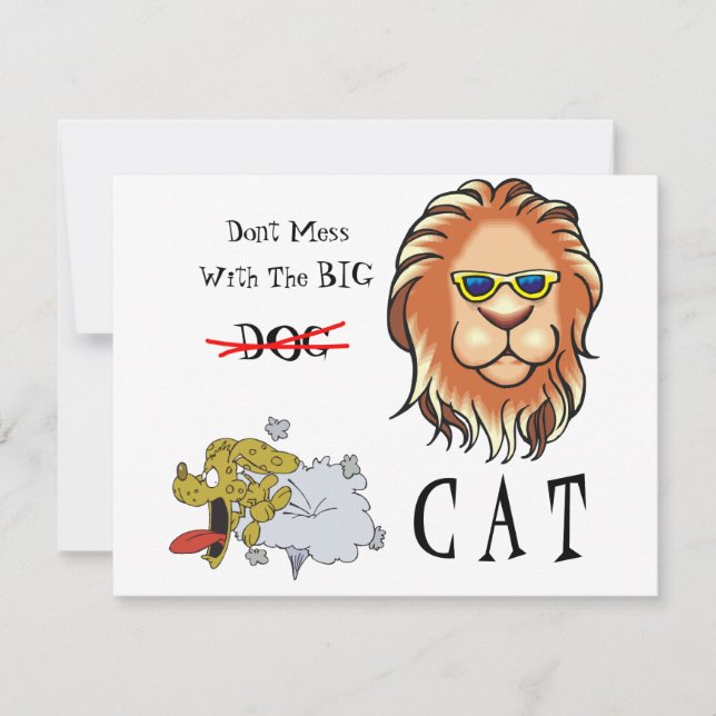 Carte Gros chat (Devant)