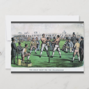 Carte Gros Combat pour le Championnat, Boxe Vintage
