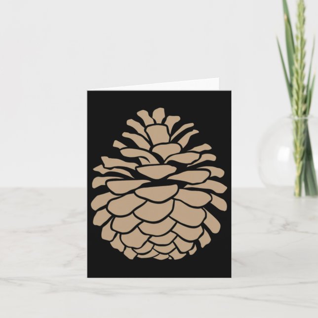 Carte Gros Pin du Cône Pinecone Forêt Camping Nature (Devant)