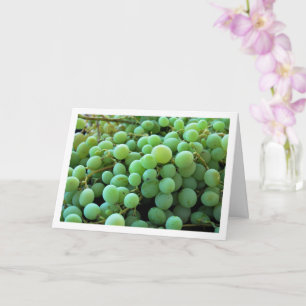 Carte Gros plan de raisins blancs