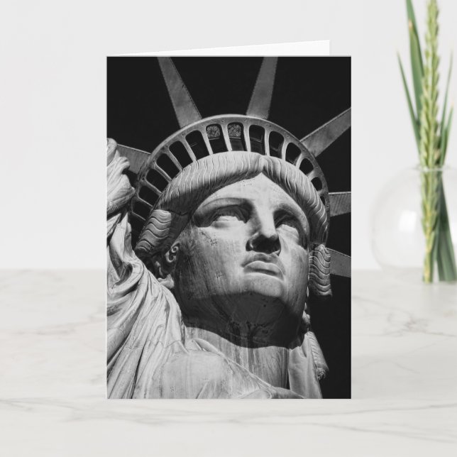 Carte Gros plan Statue blanche noire de la Liberté New Y (Devant)