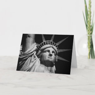 Carte Gros plan Statue blanche noire de la Liberté New Y