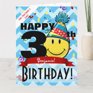 Carte Grosse décennie marqueur heureux Anniversaire sour