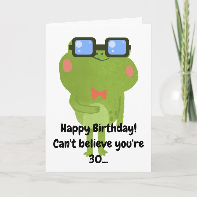Carte Grosse drôle Fils blanc 30e anniversaire (Devant)