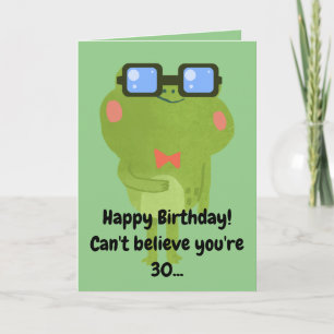 Carte Grosse drôle Fils vert 30e anniversaire