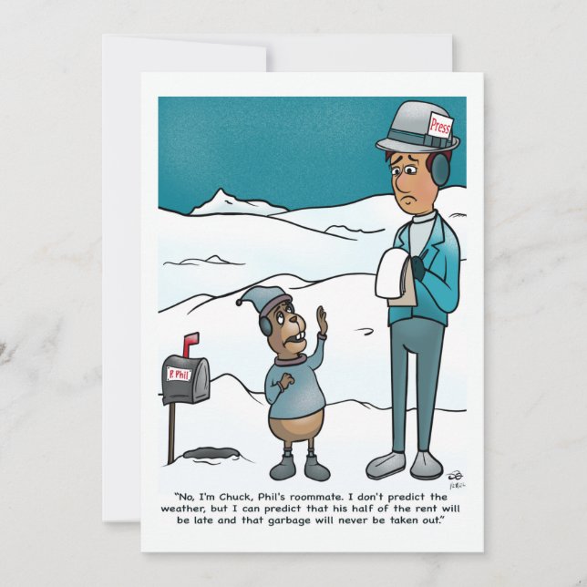 Carte Groundhog Day Flat Greeting Card (Devant)