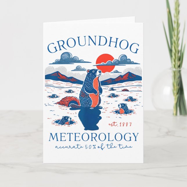 Carte Groundhog Day Funny Quote Respect The Shadow Meteo (Devant)