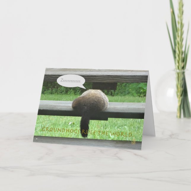 Carte Groundhogs Rule Groundhog Day Grey Card (Devant)