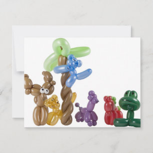 Carte groupe animal de ballon