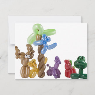 Carte groupe animal de ballon
