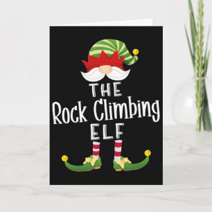 Carte Groupe de lutins d'escalade de rochers Noël Pyjama