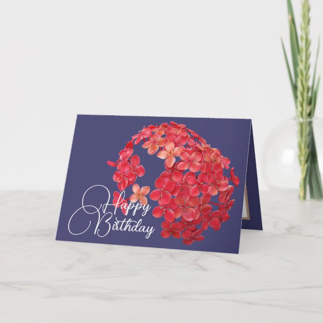 Carte Groupe de petites fleurs rouges Arrière - plan de  (Devant)