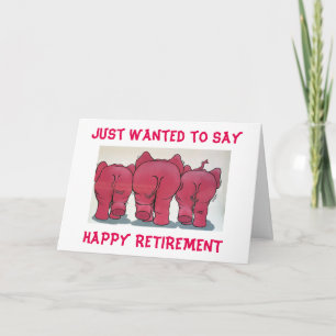 CARTE GROUPE D'ÉLÉPHANTS ROSES HEUREUX ANNIVERSAIRE À VO