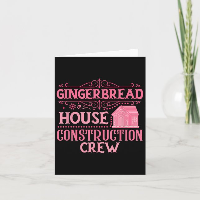 Carte Groupe Gingerbread Maison Crew Noël Noël Cookie (Devant)