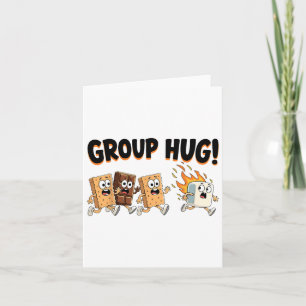 Carte Groupe Hug Marshmallow Smore Funny Camping Famille