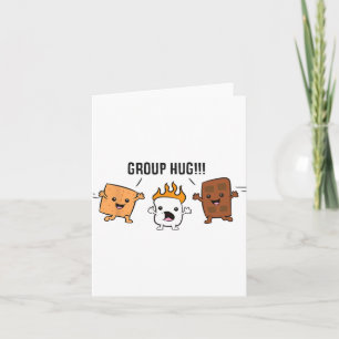 Carte Groupe Hug S'mores Feu de Campfire Marshmallow Cho