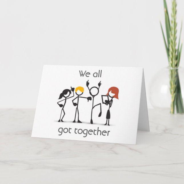 CARTE *GROUPE* SE RASSEMBLE POUR DIRE "BIENTÔT BIEN" (Devant)