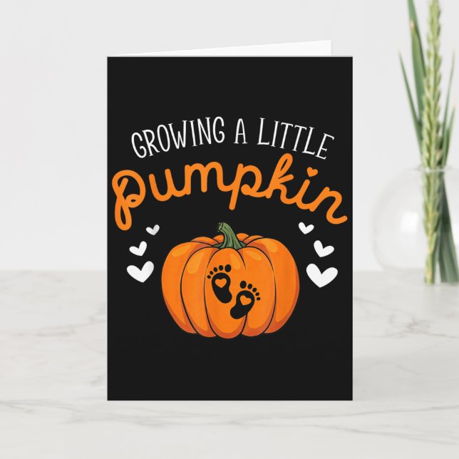 Carte Growing A-little Pumpkin Halloween Pregnancy Annou (Devant)