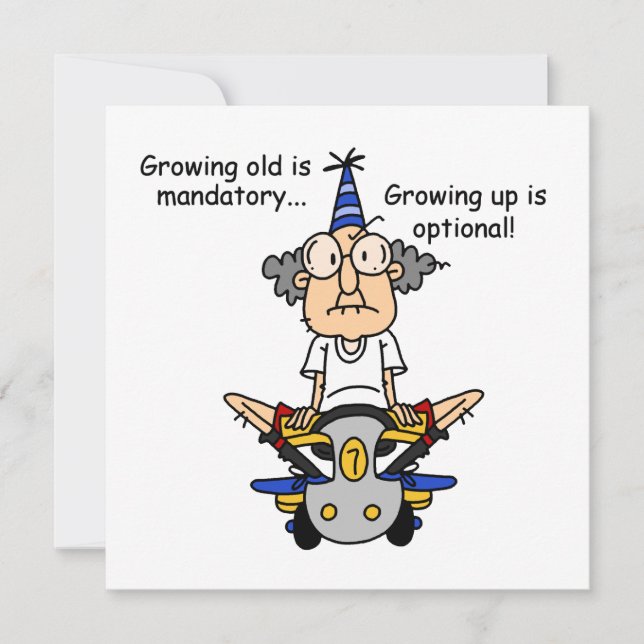 Carte Growing Up est un Humour facultatif (Devant)