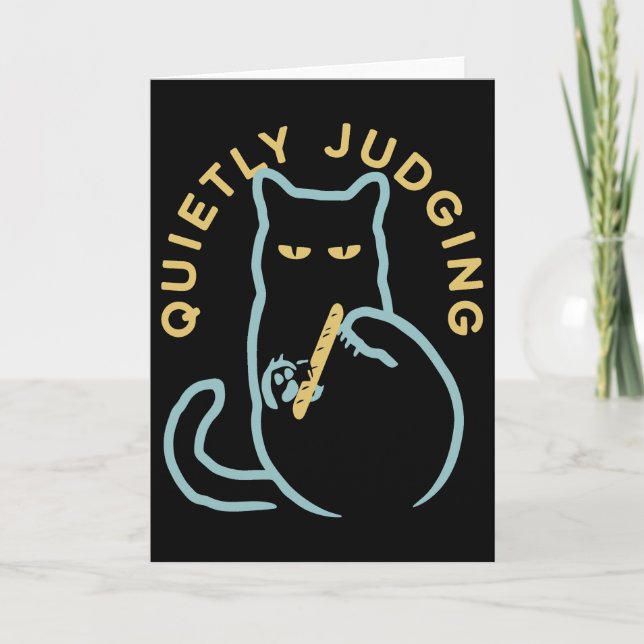 Carte Grumpy Cat Attitude – Quietly Judging Funny Cat (Devant)