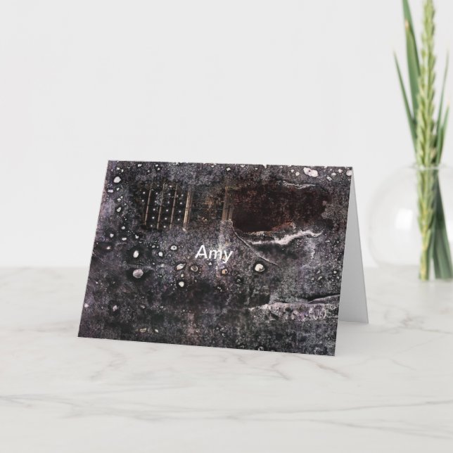 Carte Grunge noir et blanc, bien vite (Devant)