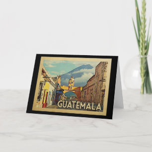 Carte Guatemala Greeting Card Vintage Travel