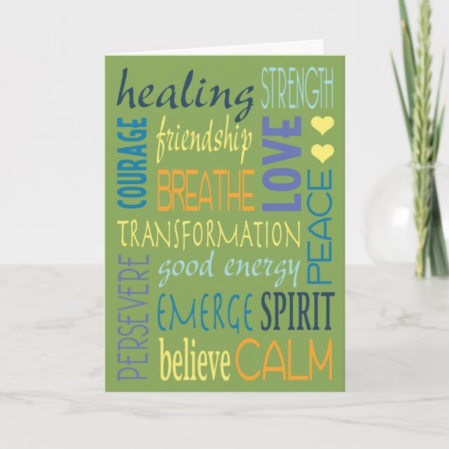 Carte Guérir les mots Encouragement (Devant)