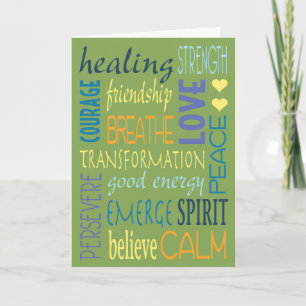 Carte Guérir les mots Encouragement