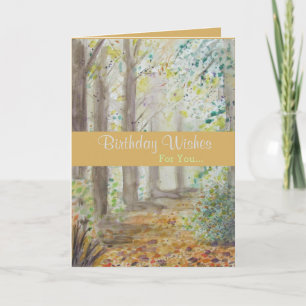 Carte Guérison de forêt pour l'anniversaire