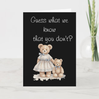Carte Guess What We Know – Gender Reveal Card