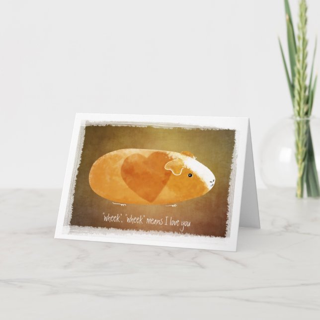 Carte Guinée Pig Lover Valentine (Devant)