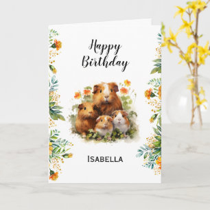 Carte Guinéens Marigold Fleurs personnalisées Anniversai