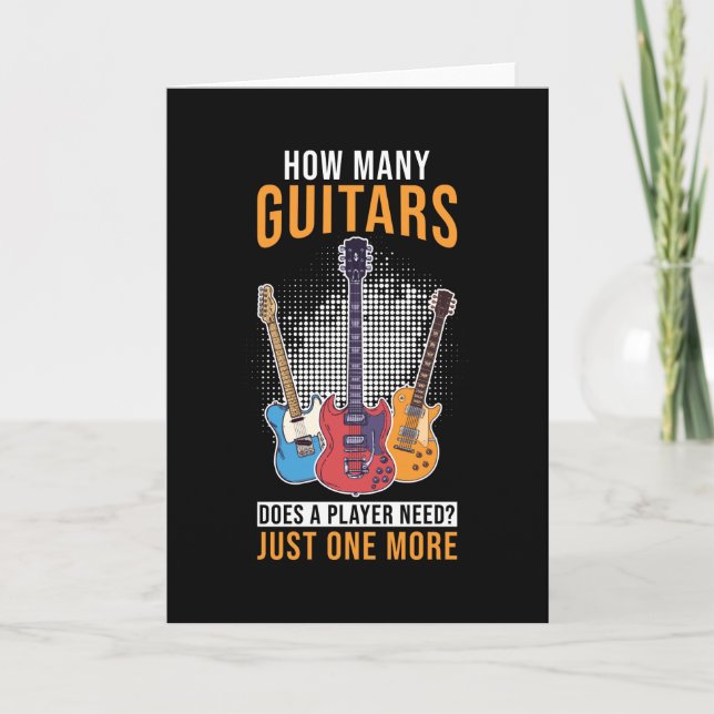 Carte Guitare-cadeau guitariste (Devant)