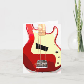 Carte Guitare électrique en rouge