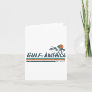 Carte Gulf Of Us America Est 2025 Retro Vintage Beach
