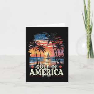 Carte Gulf Of Us America Est 2025 Retro Vintage Beach