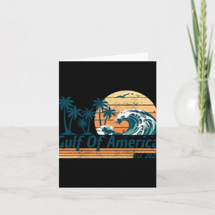 Carte Gulf Of Us America Est 2025 Retro Vintage Beach