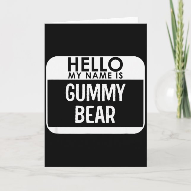 Carte Gummy Bear Costume Funny Easy Last Minute Hallowee (Devant)