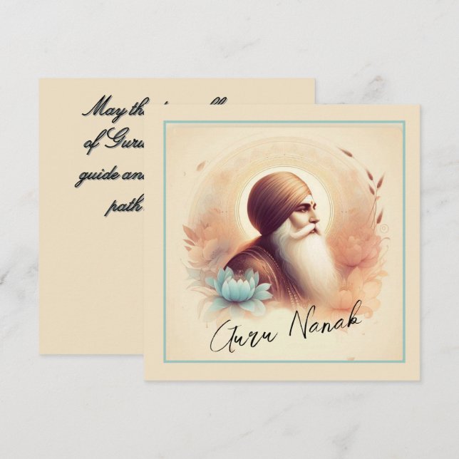 Carte Guru Nanak (Devant / Derrière)