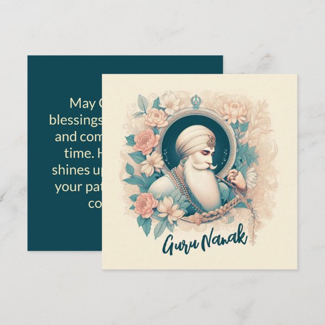 Carte Guru Nanak Bénédictions (Devant / Derrière)