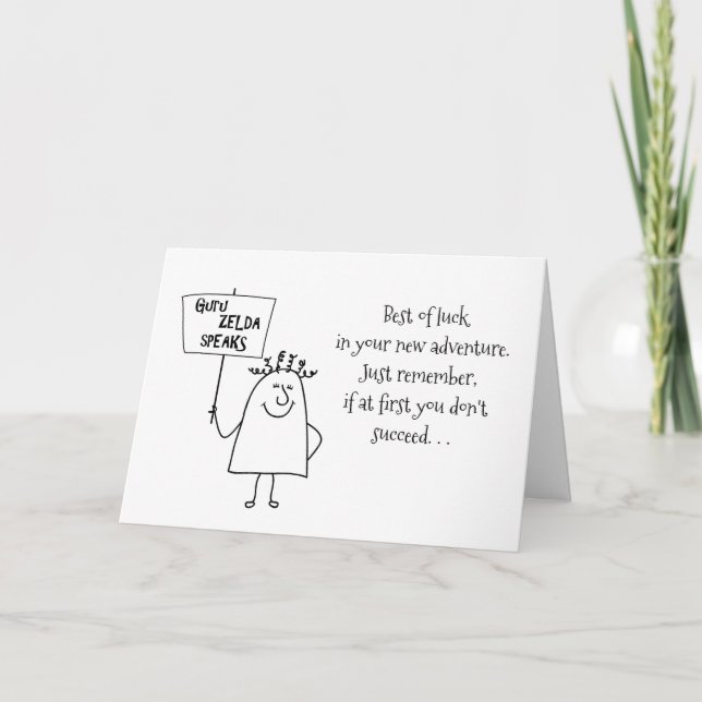 Carte Guru Zelda Parle Félicitations Bonne Chance Nouvea (Devant)