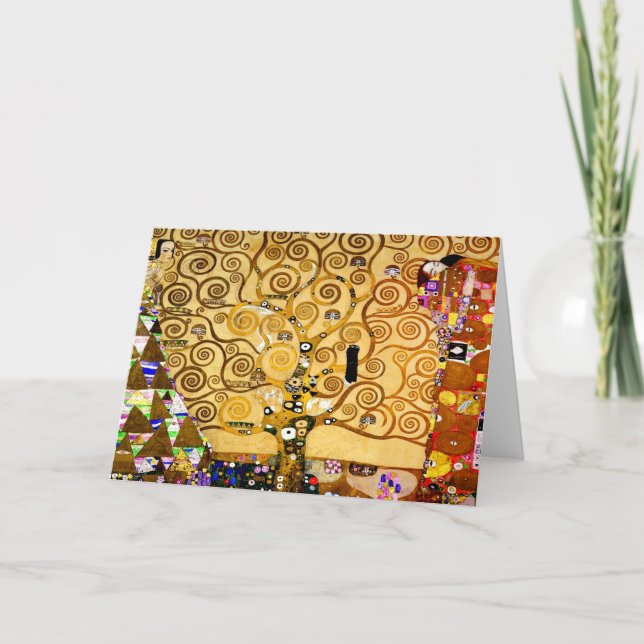 Carte Gustav Klimt Arbre de Vie : Symboliste Art Nouveau (Devant)