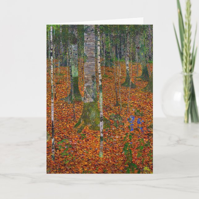 Carte Gustav Klimt - Bois de bouleau (Devant)