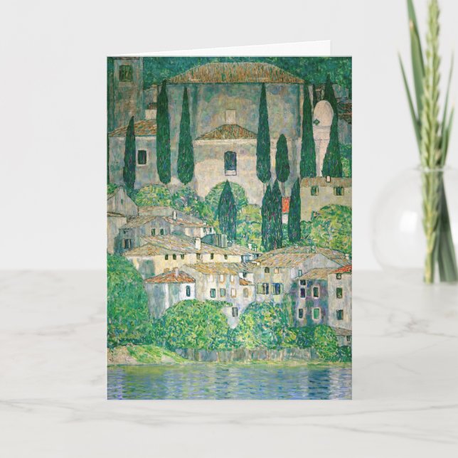 Carte Gustav Klimt - Église à Cassone (Devant)