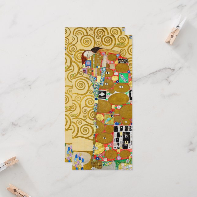 Carte Gustav Klimt Exécution Nouveau Couple (Devant/Arrière en situation)