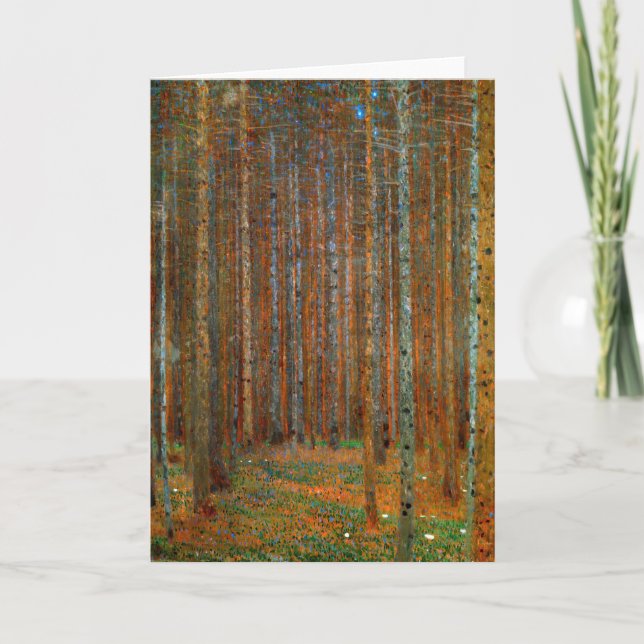 Carte Gustav Klimt - Forêt de pins de Tannenwald (Devant)