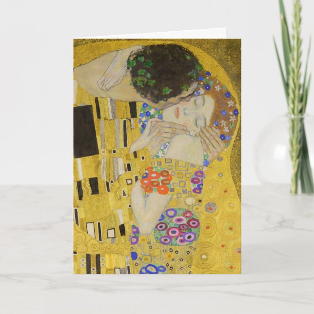 Carte Gustav Klimt - Le baiser (Devant)