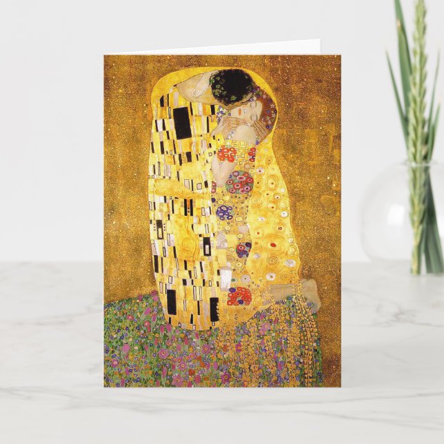 Carte Gustav Klimt "Le Baiser" (Devant)